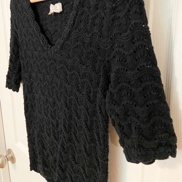 Fat Face Crochet Vienna 100% Cotton Knit Short Sleeve Blouse Top - Picture 7 of 11